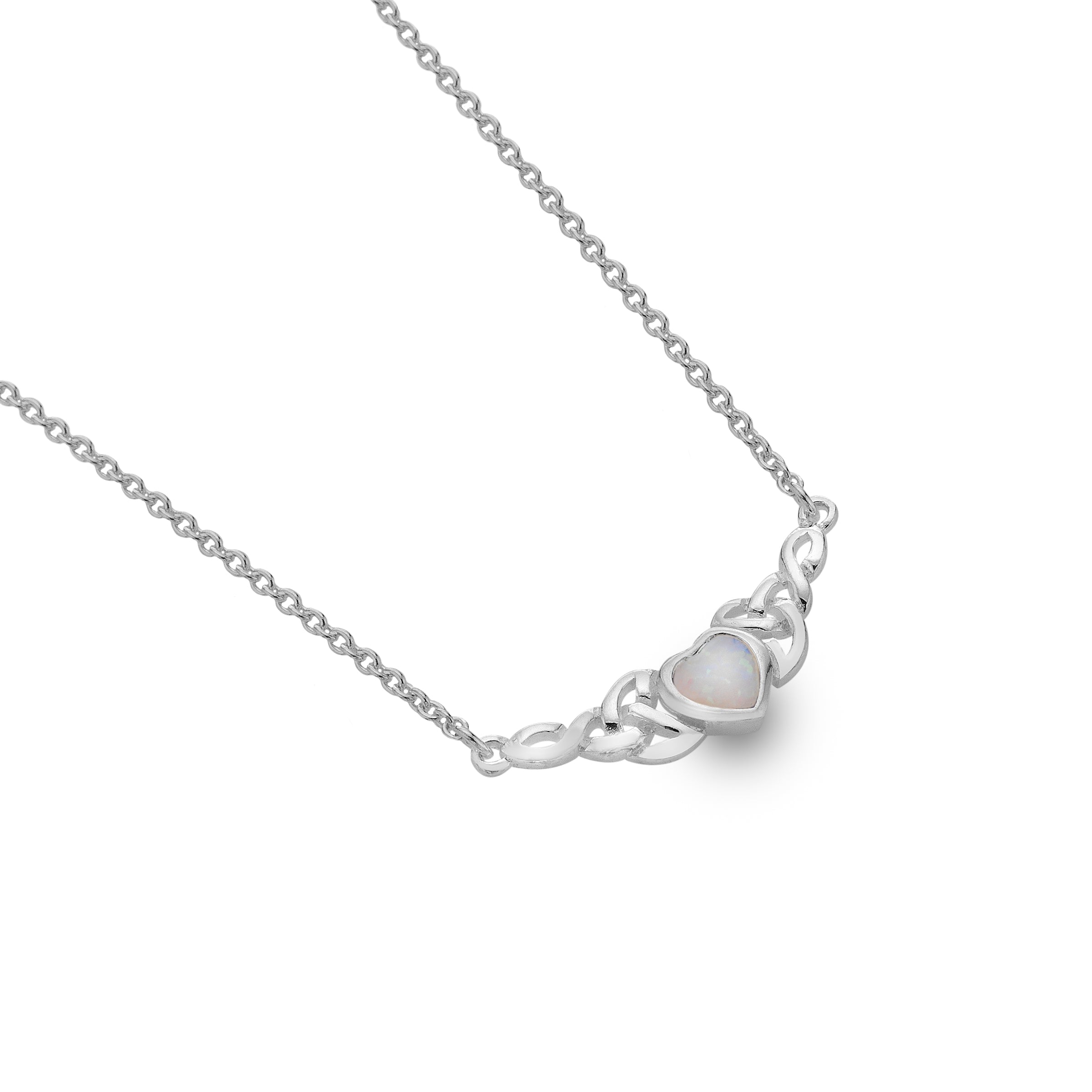 Celtic Opalite Heart Necklace